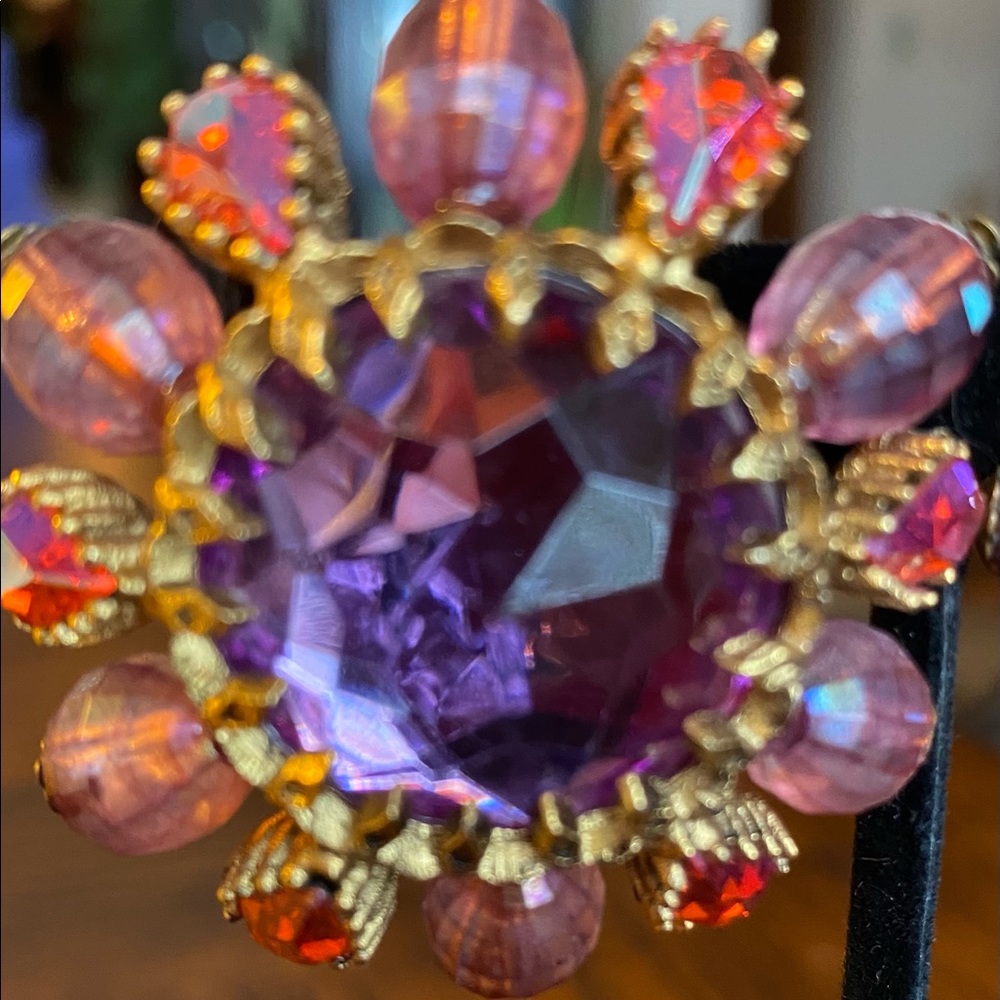 Jay Strongwater Earrings: Purple/Lavender/Firepin… - image 1